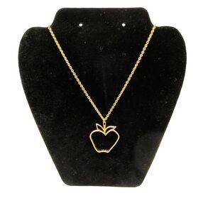SARAH COV Vintage Goldtone Big Apple Necklace